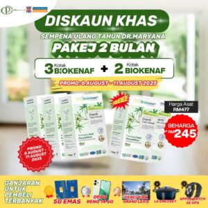 Pakej 2 Bulan (3 + 2 Kotak BioKenaf)